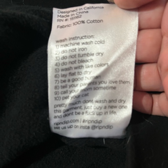 Rip N Dip Nermland Unicorn Graphic Black Pullover Hoodie SZ S - Picture 11 of 13